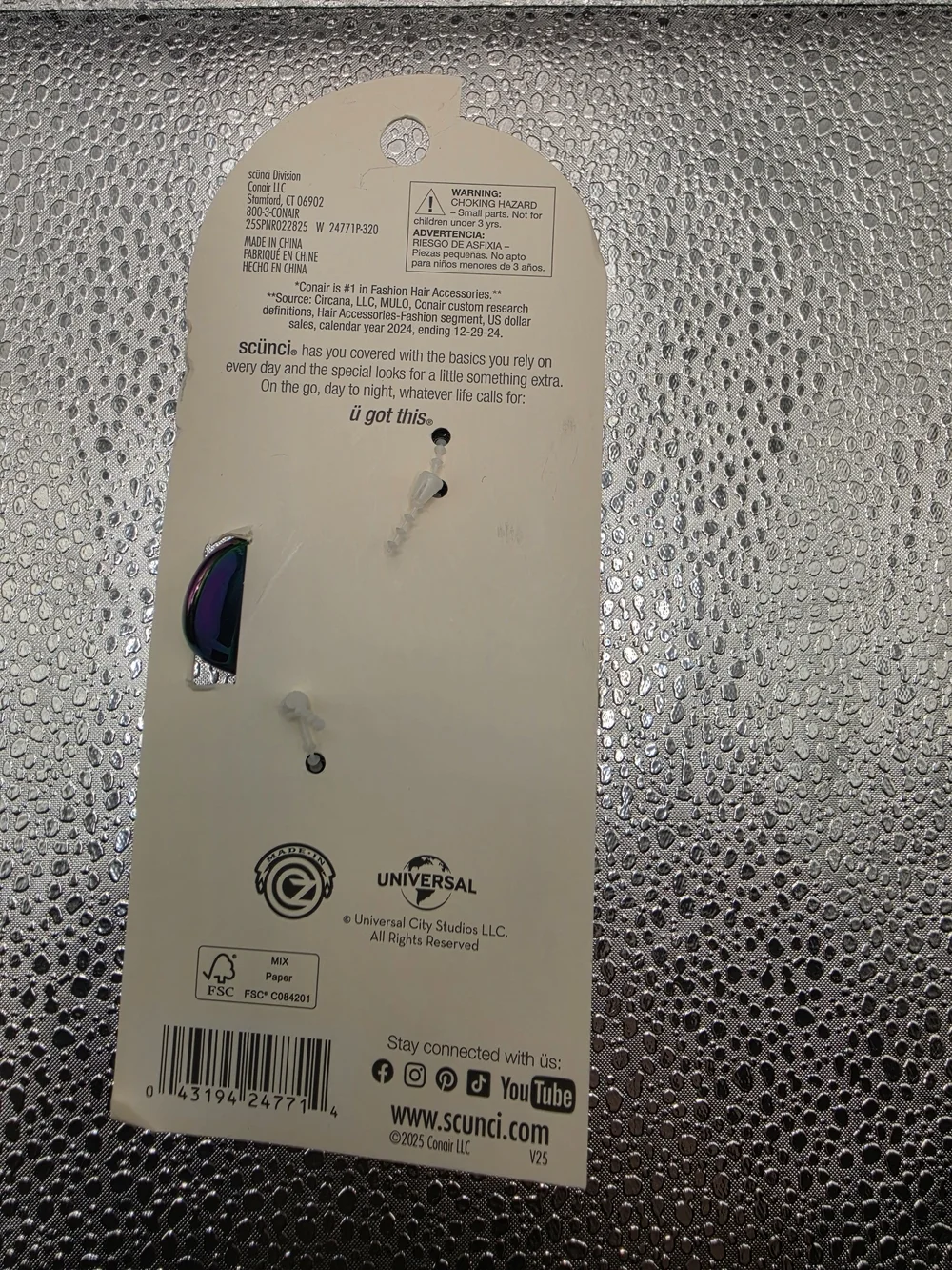 Wicked Iridescent Wave Hair Clip by Scunci - Multicolor. Discontinued. HTF